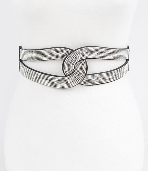 Rhinestone Elastic Belt