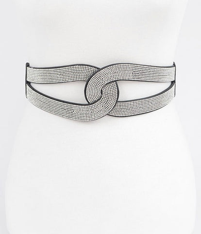 Rhinestone Elastic Belt