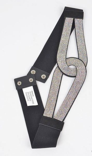 Rhinestone Elastic Belt