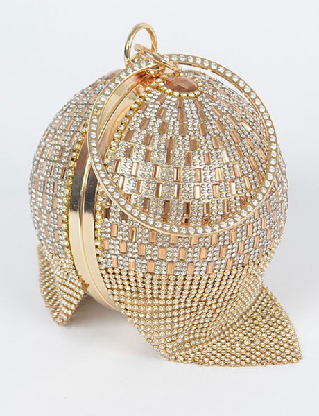 Rhinestone Ball Clutch