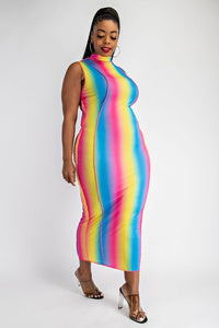 Colorful Rays Body Dress