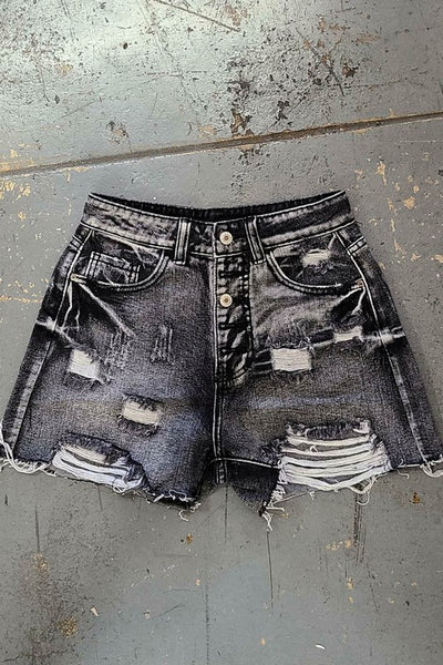 Waist High Jean Shorts