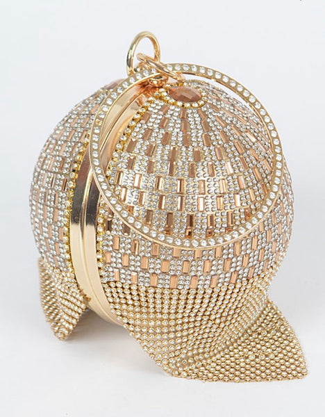 Rhinestone Ball Clutch